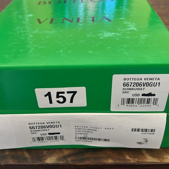 Bottega Veneta Mesh Crystal Embellished Sparkle Ankle Tie Heels NEW EU 38 US 8 - Picture 15 of 15